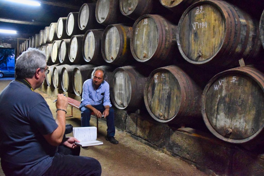 Roy Hersh and João Macedo Cunha Discussing the Quinta da Devesa Ports